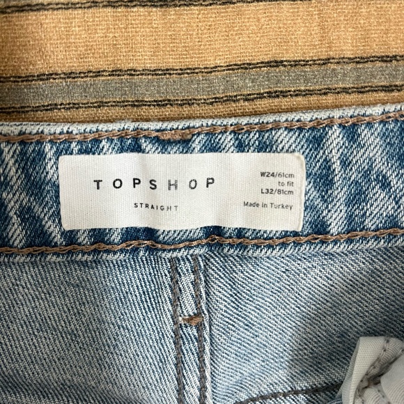 Original TopShop Straight Crop Jeans - Picture 2 of 3